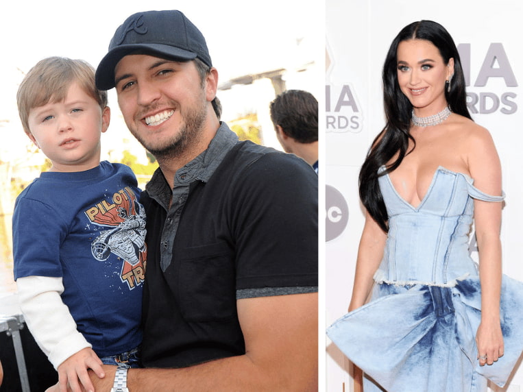 Luke Bryan and his son at the 5th Annual Miles and Music for Kids Celebrity Motorcycle Ride and Benefit Concert, Katy Perry at the CMAs