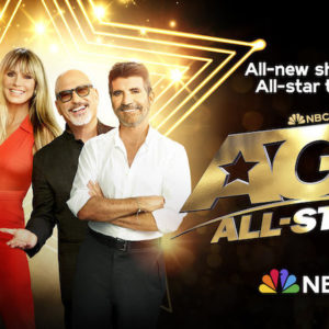 Terry Crews, Heidi Klum, Howie Mandel, and Simon Cowell on 'America's Got Talent All-Stars' key art