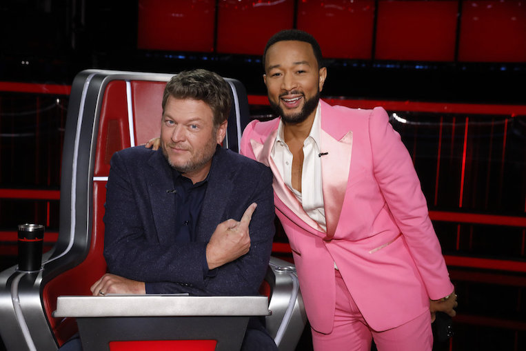 Blake Shelton and John Legend on 'The Voice's Top 16