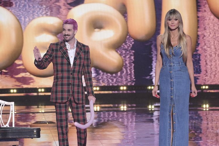Brett Loudermilk with Heidi Klum on 'America's Got Talent All-Stars'