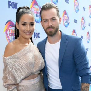 Nikki Bella and Artem Chigvintsev at FOX's Teen Choice Awards 2019