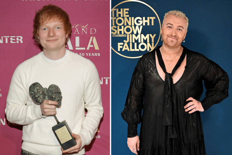Ed Sheeran at 50th Anniversary Spirit Of Ireland Gala, Sam Smith at The Tonight Show Starring Jimmy Fallon