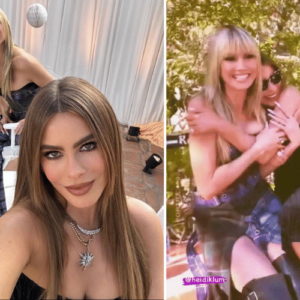 Sofia Vergara and Heidi Klum filming for 'Germany's Top Model'