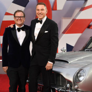 Alan Carr and David Walliams at the world premiere of "No Time to Die"