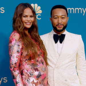 Chrissy Teigen and John Legend at the 74th Primetime Emmy Awards