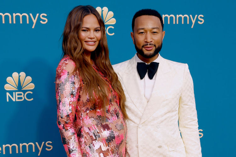 Chrissy Teigen and John Legend at the 74th Primetime Emmy Awards