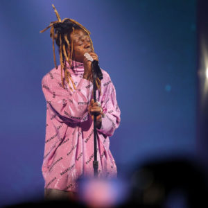 Lil Wayne performing at Amazon Music