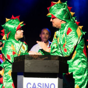 Piff The Magician and Penn Jillette at Global Gaming Expo's Seventh Annual Casino Entertainment Awards