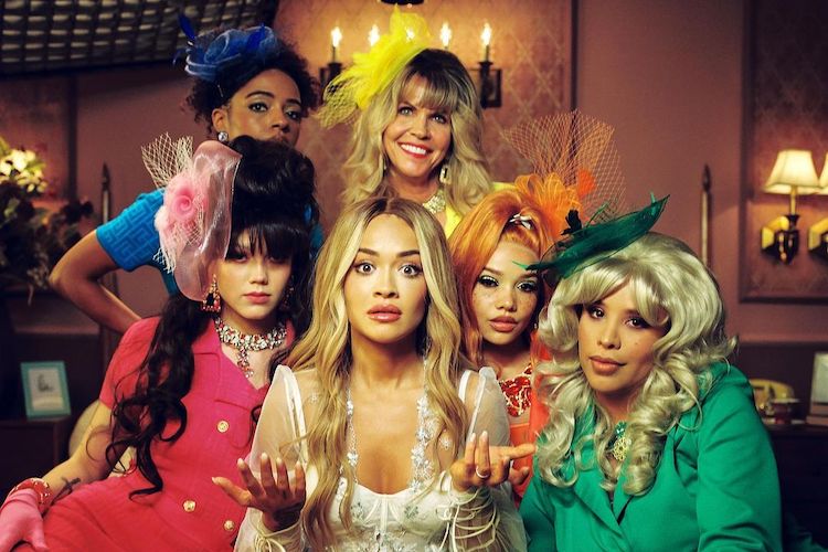 Rita Ora on set of "You Only Love Me"
