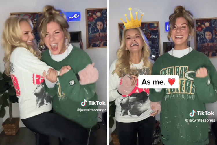 Kristen Chenoweth and Jax on TikTok