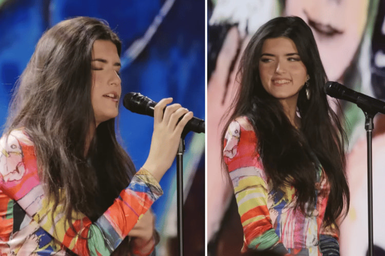 Angelina Jordan singing at Character Media's 2022 Unforgettable Gala