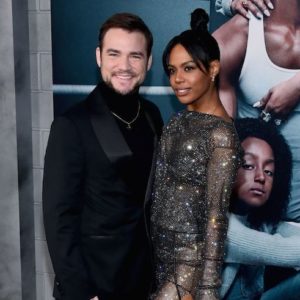 Daniel Durant and Britt Stewart at the premiere of CREED III