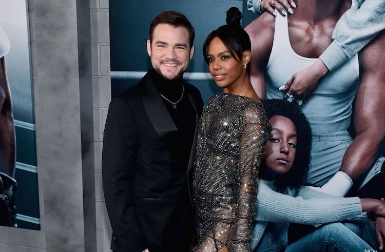 Daniel Durant and Britt Stewart at the premiere of CREED III