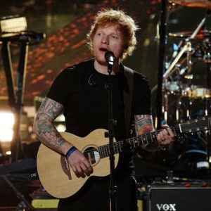Ed Sheeran at the 87th Annual Rock and Roll Hall of Fame Induction