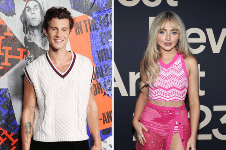 Shawn Mendes at New York Fashion Week, Sabrina Carpenter at 2023 Spotify Best New Artist Party