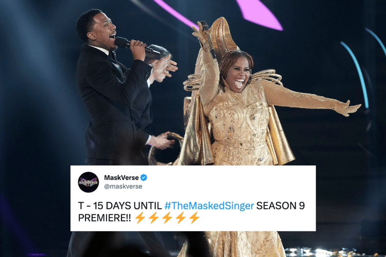 Nick Cannon and Amber Riley on 'The Masked Singer'