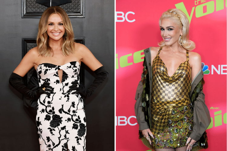 Carly Pearce at the 65th annual GRAMMY Awards, Gwen Stefani on 'The Voice' season 22