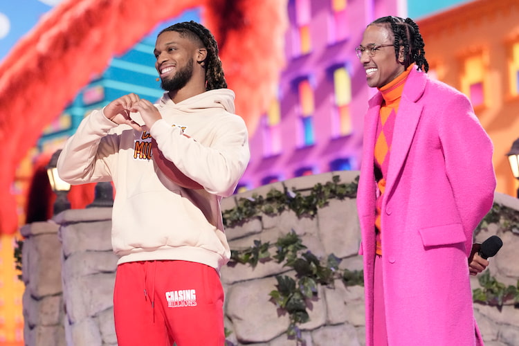 Damar Hamlin and Nick Cannon on 'The Masked Singer'