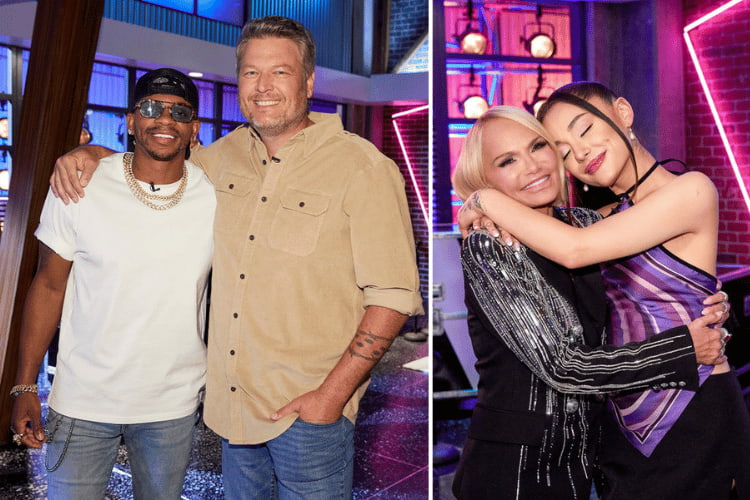 Jimmie Allen, Blake Shelton, Kristin Chenoweth, and Ariana Grande on 'The Voice'