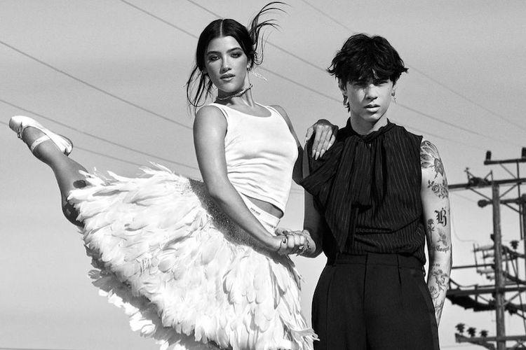 Charli D'Amelio and Landon Barker in V Mag