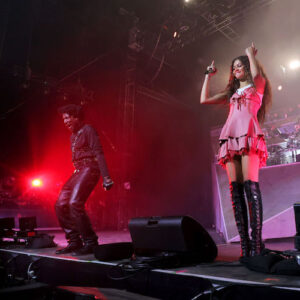 Zendaya and Labrinth on stage of Coachella Week 2