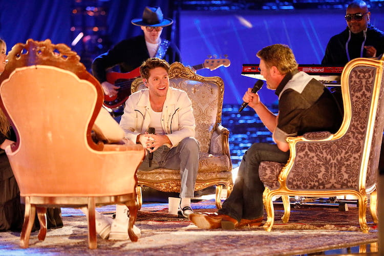Niall Horan and Blake Shelton on 'The Voice'