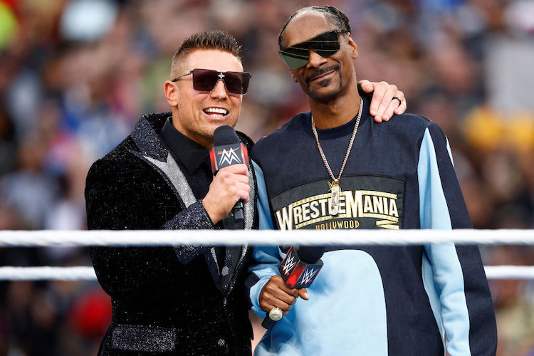 Snoop Dogg and The Miz at WrestleMania 39