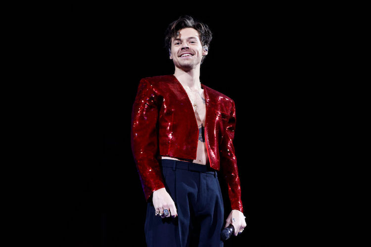 Harry Styles performs at the BRIT Awards