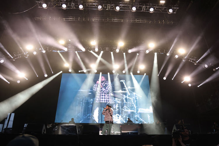 J Cole performs at Gov Ball 2023