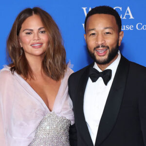 John Legend and Chrissy Tiegen at the 2023 White House Correspondents' Association Dinner at Washington Hilton on April 29, 2023 in Washington, DC