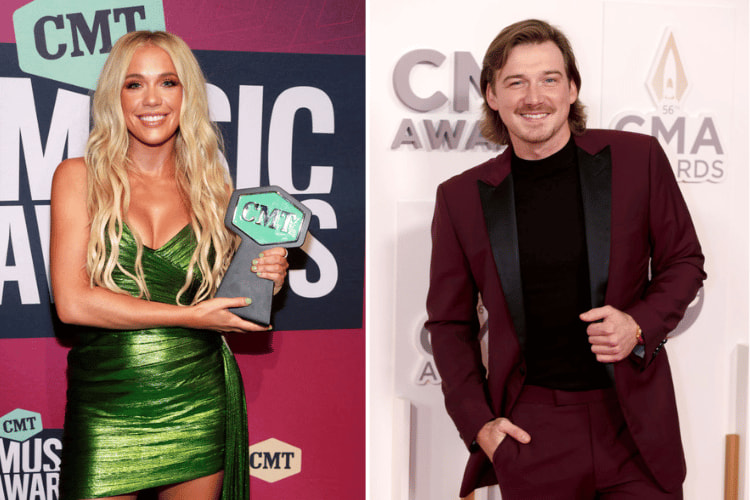 Megan Moroney at the 2023 CMT Awards, Morgan Wallen at the 56th Annual CMA Awards