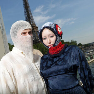 Pinkus and Noah Cyrus at Paris Fashion week