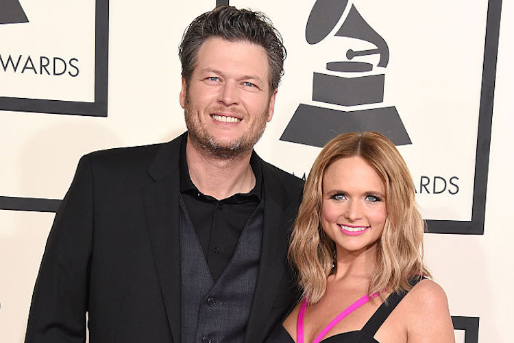 Blake Shelton and Miranda Lambert at the 57th Annual GRAMMY Awards