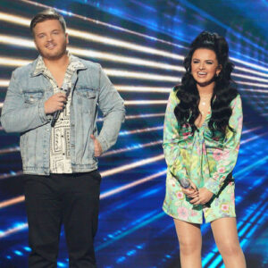 Caleb Lee Hutchinson and Maddie Poppe on the 'American Idol' stage