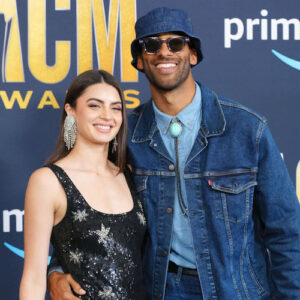 Matt James and Rachael at the 57th Academy of Country Music Awards
