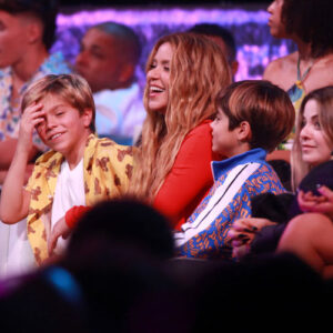 Shakira with her sons at 2023 Premios Juventud Awards