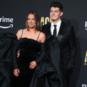 Gabby Barrett, Cade Fohener on the ACM red carpet
