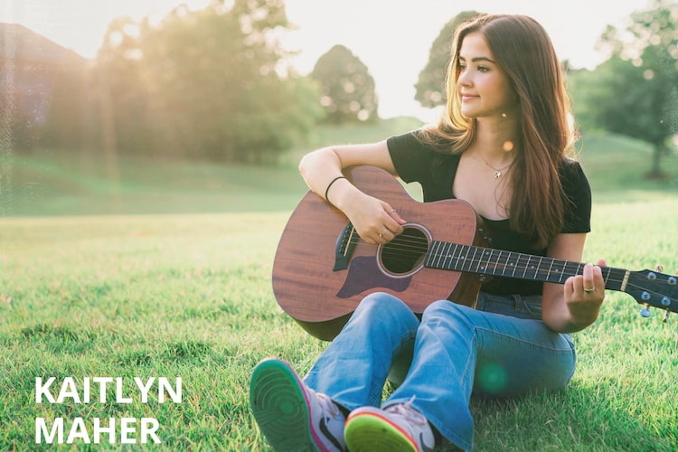 Kaitlyn Maher in her cover art for "Good Friend Salary"