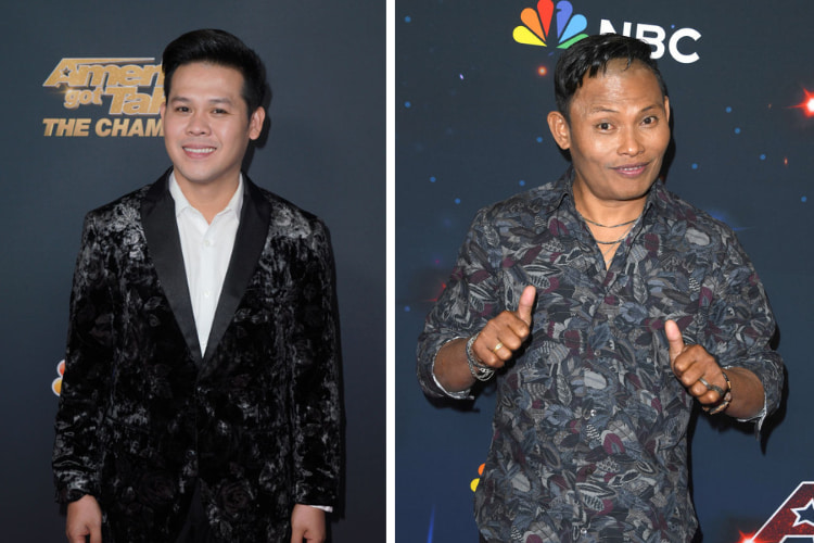 Marcelito Pomoy at 'AGT: The Champions Season 2' red carpet, Roland Abante on the 'AGT' season 18 red carpet