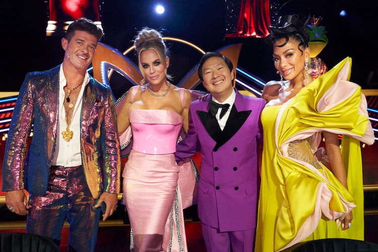 Robin Thicke, Nicole Scherzinger, Ken Jeong, and Jenny McCarthy on 'The Masked Singer' season 10