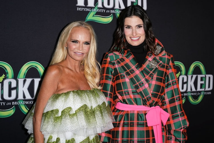 Kristin Chenoweth and Idina Menzel at the Wicked 20th Anniversary