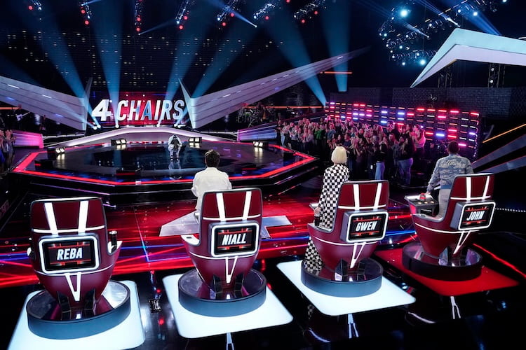 Reba McEntire, Niall Horan, Gwen Stefani, and John Legend for 'The Voice' season 23 blind auditions