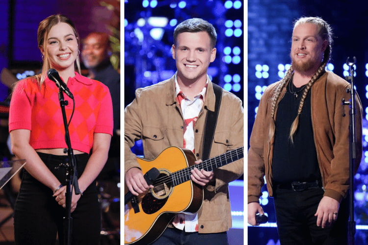Claudia B, Noah Spencer, and Huntley on 'The Voice'