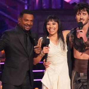Alfonso Ribeiro, Xochitl Gomez, and Val Chmerkovskiy on 'Dancing With The Stars' Monster Night