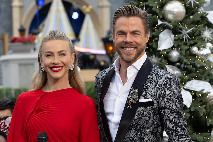 Julianne and Derek Hough on Disney's Christmas Special