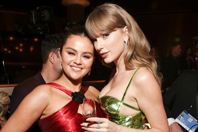 Selena Gomez and Taylor Swift at the 81st Golden Globe Awards