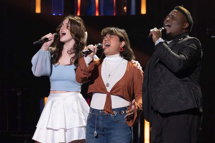 Abi Carter, Julia Gagnon, and Odell Bunton Jr on 'American Idol' 2024