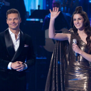 Ryan Seacrest and Abi Carter in the 'American Idol' 2024 Finale