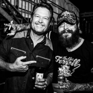 Blake Shelton and Post Malone at CMA Fest 2024