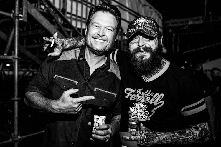Blake Shelton and Post Malone at CMA Fest 2024